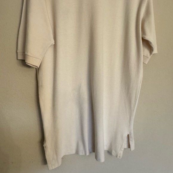 VINTAGE Polo Golf Ralph Lauren Shirt Mens Medium M Ivory Crest Short Sleeve - Picture 10 of 12